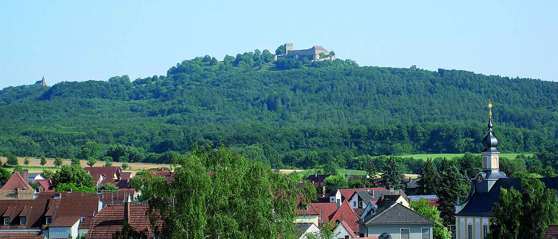 Blick aus der Ferienwohnung zur Burg